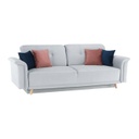 3 személyes szövet kanapé, világosszürke - STYLE