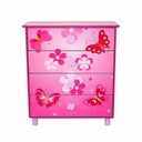 4 fiókos komód, pillangós - PAPILLON