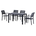 5 részes kerti étkezőasztal szett - GARDEN CHIC