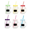 6 db-os szívószálas korsó szett, 4,8 dl - RAINBOW