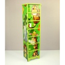 7 fiókos gyerek szekrény, dzsungel, zöld - JUNGLE