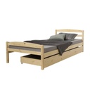Ágykeret tárolórésszel 90x200 cm, natúr - DRYADES