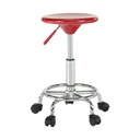 Állítható magasságú gurulós szék, piros - SOUCOUPE