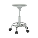 Állítható magasságú gurulós szék, ezüst - SOUCOUPE