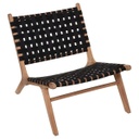 Alacsony szőtt fotel, fekete - SATI