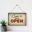 Akasztós táblakép, nyitva, 24x17 cm, piros - OPEN