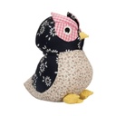 Ajtótámasz - fekete, rózsaszín szemű - OWL MANIA