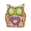 Ajtótámasz bagoly - Zöld szemű - PATCHWORK OWL