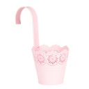 Akasztós kaspó csipkés, rózsaszín - DENTELLE