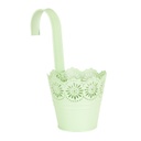 Akasztós kaspó csipkés, zöld - DENTELLE