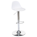 Állítható párnázott bárszék, fehér - ROULETTE