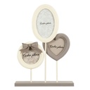 Álló képtartó 3 db-os vajszínű/tópszín - POUDRE