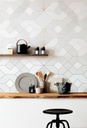 Art déco stílusú geometrikus mintás tapéta, 150x280 cm, fehér-arany - GEOMETRIQUE