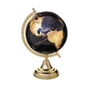 Aranyozott földgömb dekoráció, fekete - TERRA