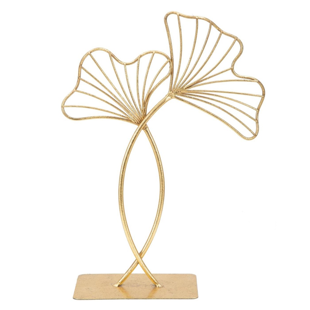 Asztali dekoráció, ginkgo biloba, kicsi, arany - GINKGO