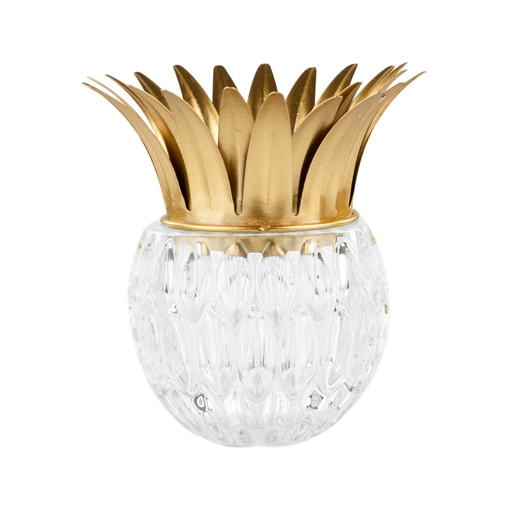 Ananász formájú mécsestartó, arany - ANANAS DE CUIVRE