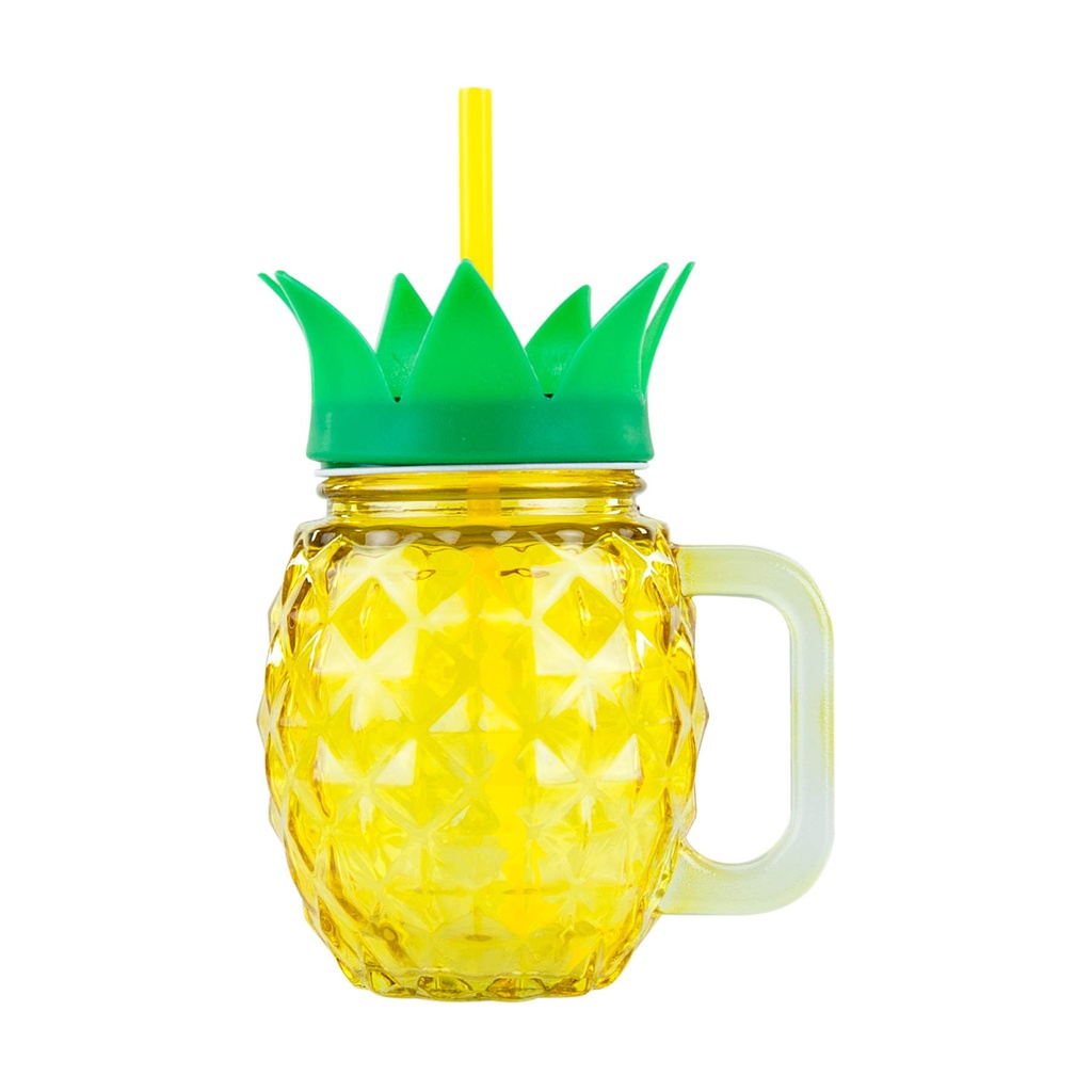 Ananász formájú szívószálas korsó 4,5 dl - ANANAS