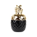 Ananászos dolomit ékszertartó, fekete-arany - DUO ANANAS