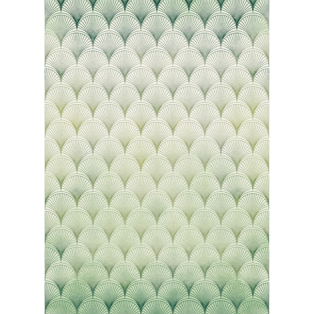Art déco mintás tapéta, 200x280 cm, világoszöld-zöld - ART DECO
