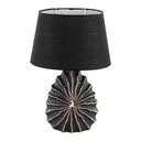 Asztali lámpa, absztrakt talppal, 47 cm, fekete - TRITON