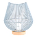 Asztali lámpa, fém hálós búrával, világoskék - CLOCHETTE