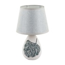 Asztali lámpa, levél mintával, fehér - TIARA