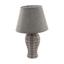 Asztali lámpa, négyzetes mintázattal, szürke - NASSE