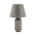 Asztali lámpa, szív mintázattal, szürke - TIFANI