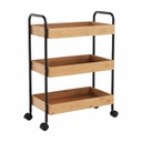 Bambusz zsúrkocsi, 3 szintes, natúr - ARBORITUM