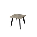 Asztalka szürkésbarna színű, fekete lábakkal, 55x55 cm - ELVAS