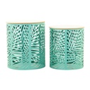 Asztalka szett, 2 db, levél mintás, menta - AMAZONE