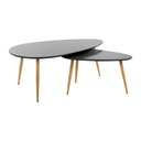 Asztalka szett, 2 db, fekete - STONE