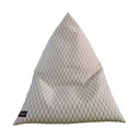 Babzsákfotel, mintás, bézs - DANY