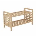 Bambusz cipőspolc, 2 polccal, natúr - BAINS