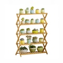 Bambusz virágpolc, harmonika, natúr fa - HARMONICA