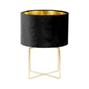 Bársony asztali lámpa, fekete - MIKO