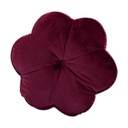 Bársony díszpárna virág formájú, 40 cm, burgundi - MARGUERITE