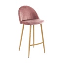 Bársony hatású szövet bárszék, púder - SKAGEN