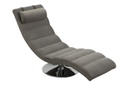 Bársony relax fotel, szürke - COOL