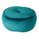 Bársony szövet puff, türkizkék - PACHA