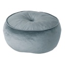 Bársony szövet puff, világosszürke - PACHA