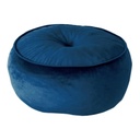 Bársony szövet puff, királykék - PACHA