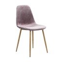 Bársony hatású szövet étkezőszék, pasztell lila - SKAGEN