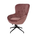 Bársony irodai fotel, púderrózsaszín - PASHA