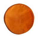 Bársony kerek díszpárna, 45 cm, rozsdavörös - GALET