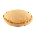 Bársony párna, kerek mustársárga - GALET