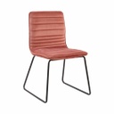 Bársony szék, steppelt, barackrózsaszín - VENUS