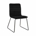 Bársony szék, steppelt, fekete - VENUS