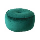 Bársony szövet puff, sötétzöld - PACHA
