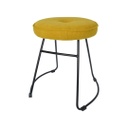 Bársony tapintású szövet szék, okkersárga - CANDY